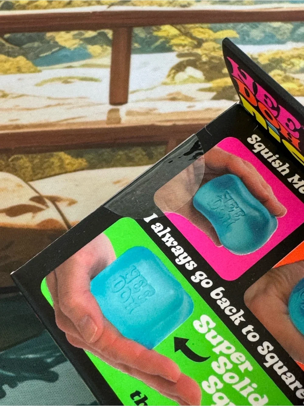 Needoh Blue Nice Cube Medium size Squish Soft Fidget Toy NWT New